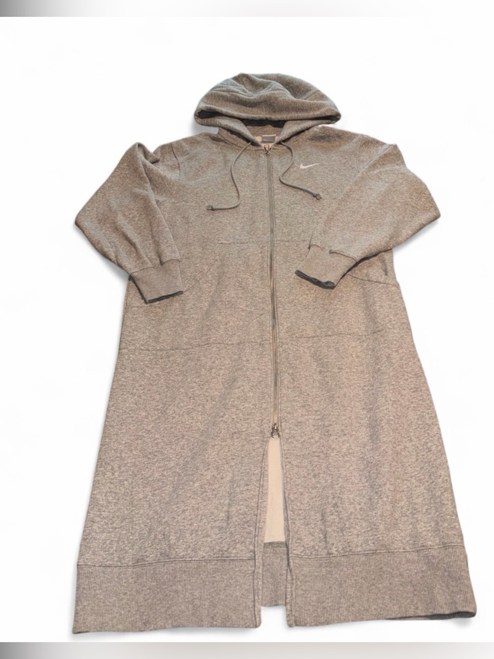 Rare Heather Gray Nike zip up trench coat hoodie